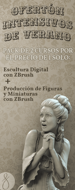 Oferta pack cursos intesivos de verano Escultura Digital con ZBrush