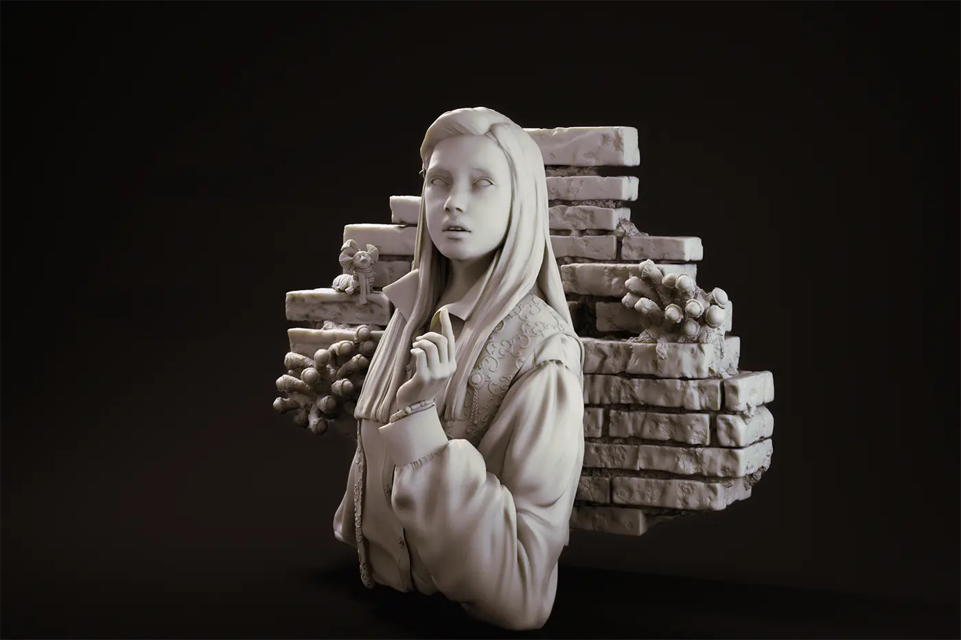 Escultura Digital Dentro del laberinto