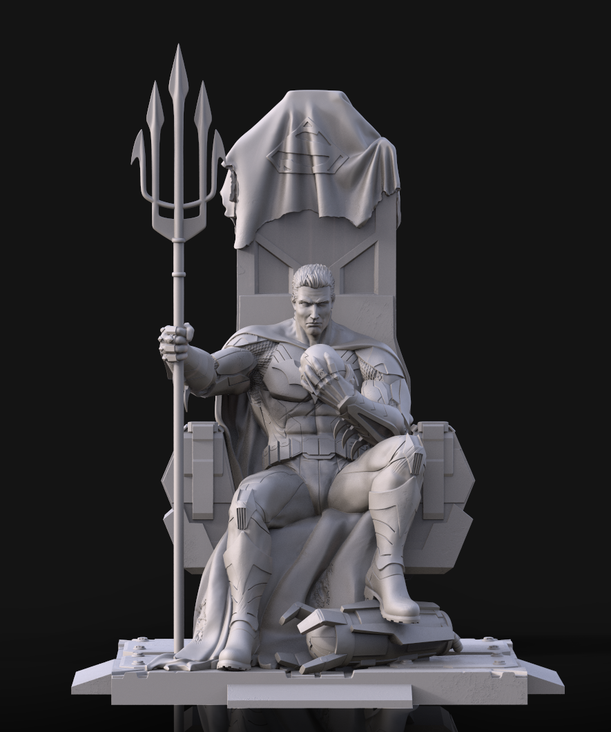 batman on throne statue for sale