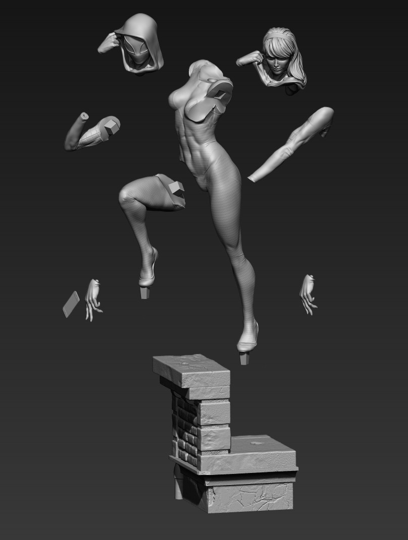 Figura 3D Gwen cortada