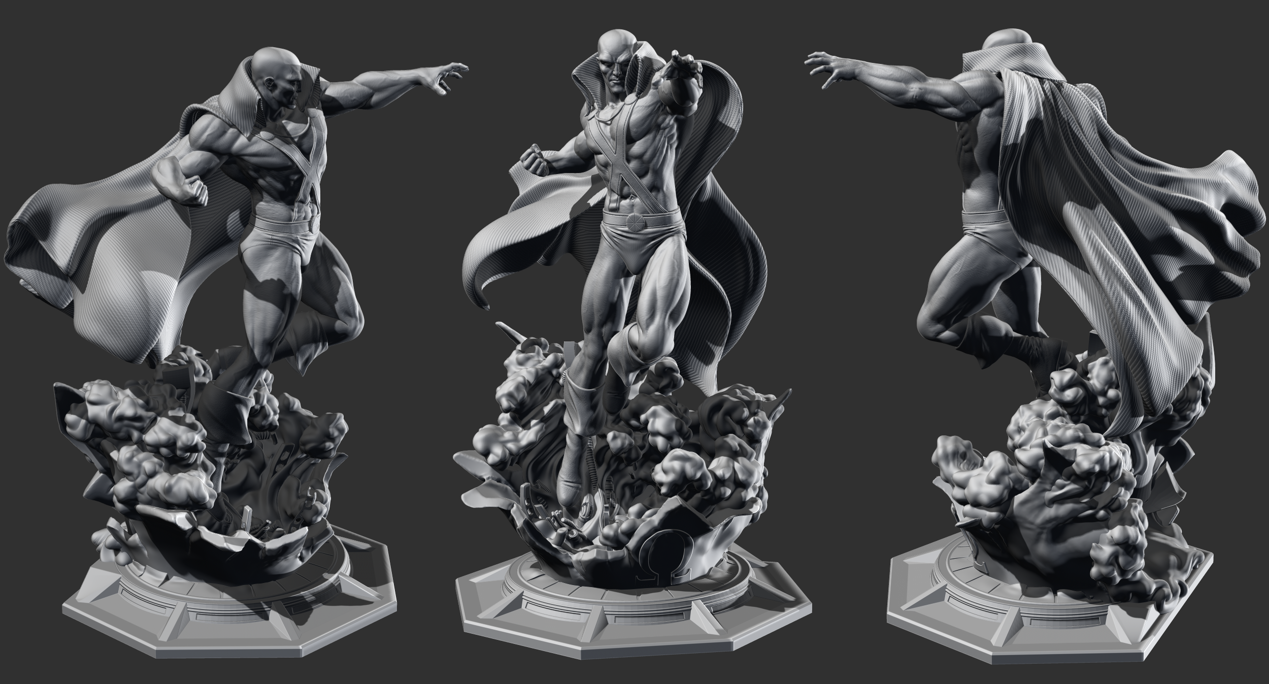 Escultura Digital de Martian Manhunter