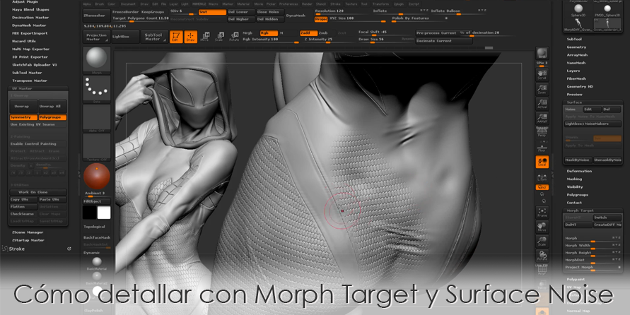 Cómo detallar con Morph Target y Surface Noise