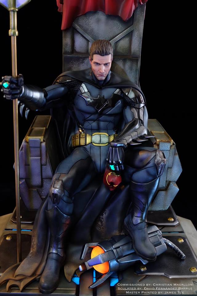 batman on throne statue for sale