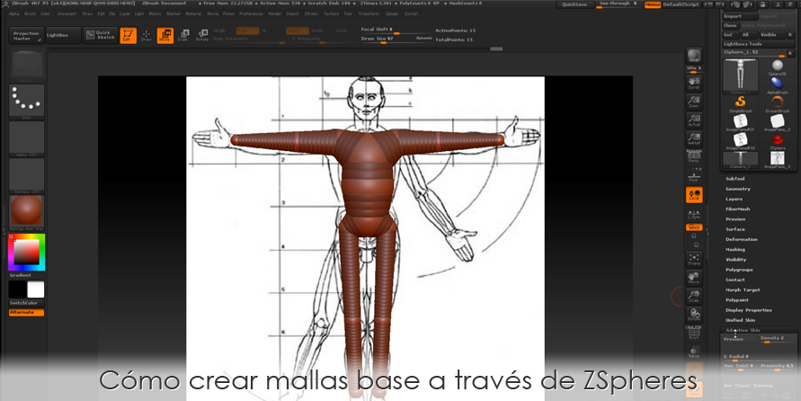 Cómo crear mallas base a través de ZSpheres