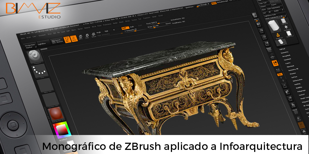 Curso monográfico de ZBrush aplicado a infoarquitectura