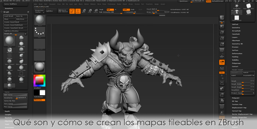 Qué son y cómo se crean los mapas tileables en ZBrush