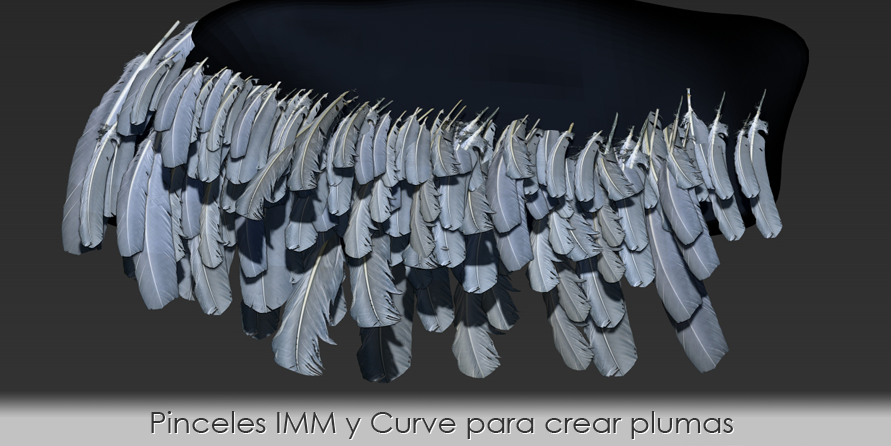 Pinceles IMM y Curve para crear plumas