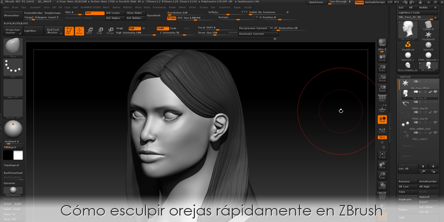 Cómo esculpir orejas rápidamente en ZBrush