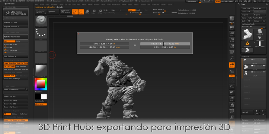 3D Print Hub: exportando para impresión 3D