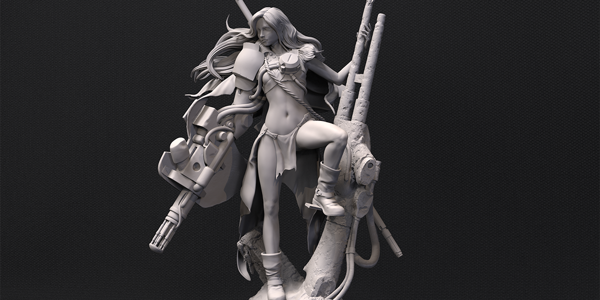 Modelado con ZBrush de figura Maschinen