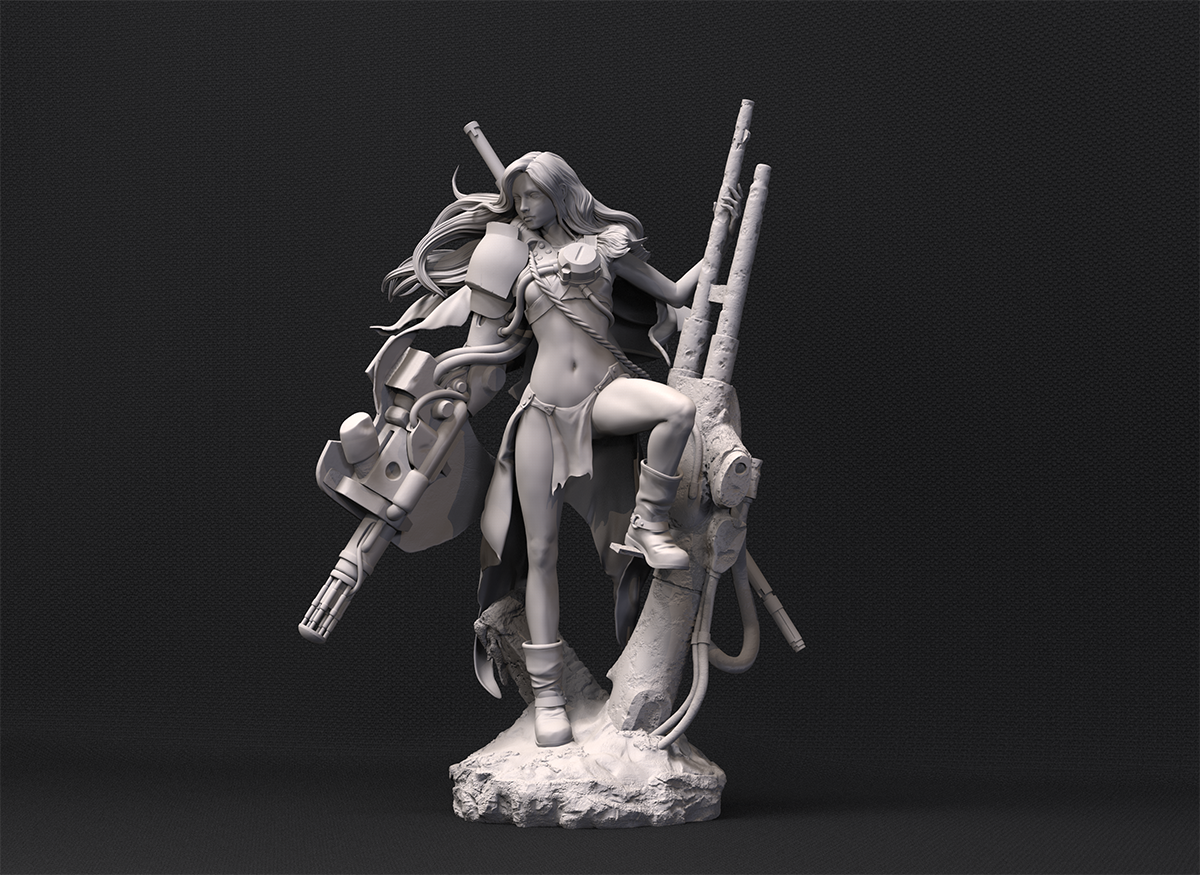 Modelado con ZBrush de figura Maschinen