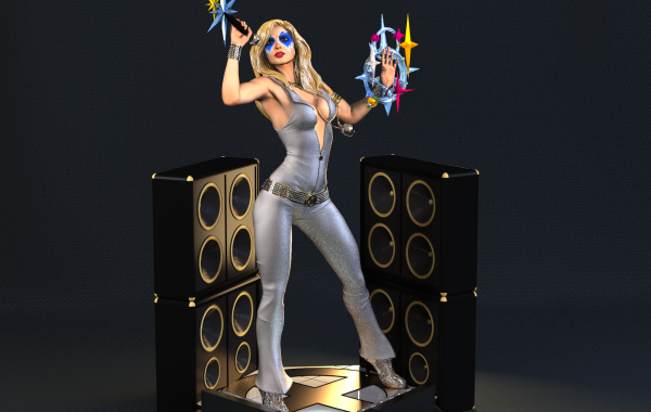 Escultura Digital de Dazzler