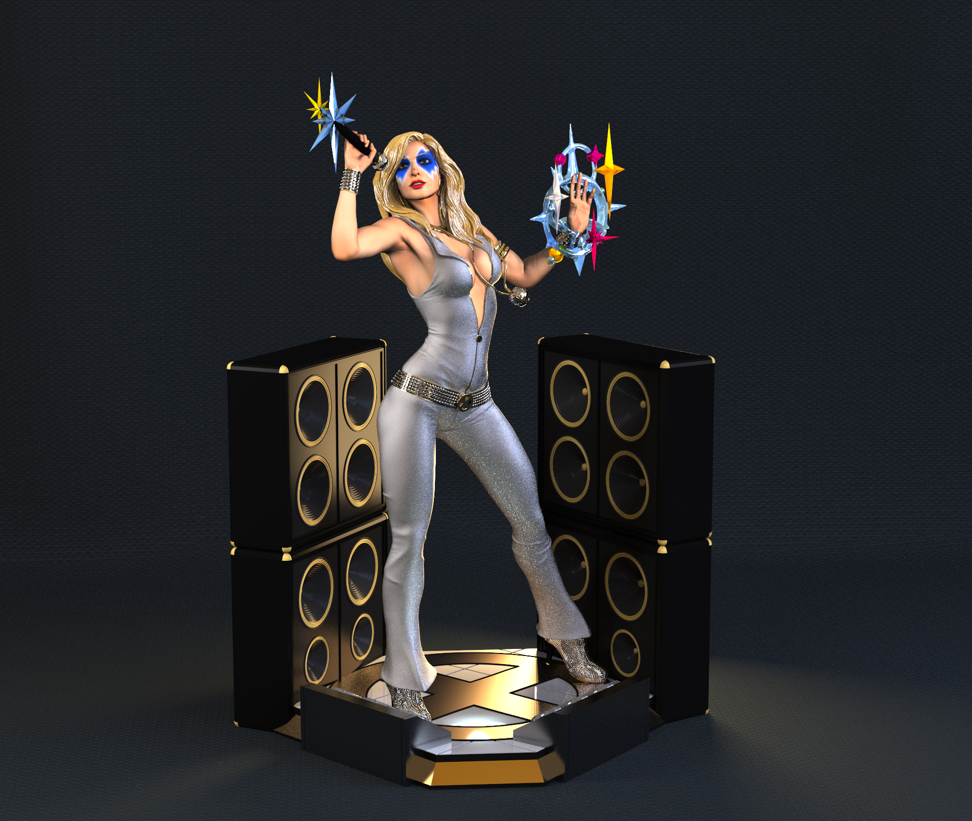 Escultura Digital de Dazzler