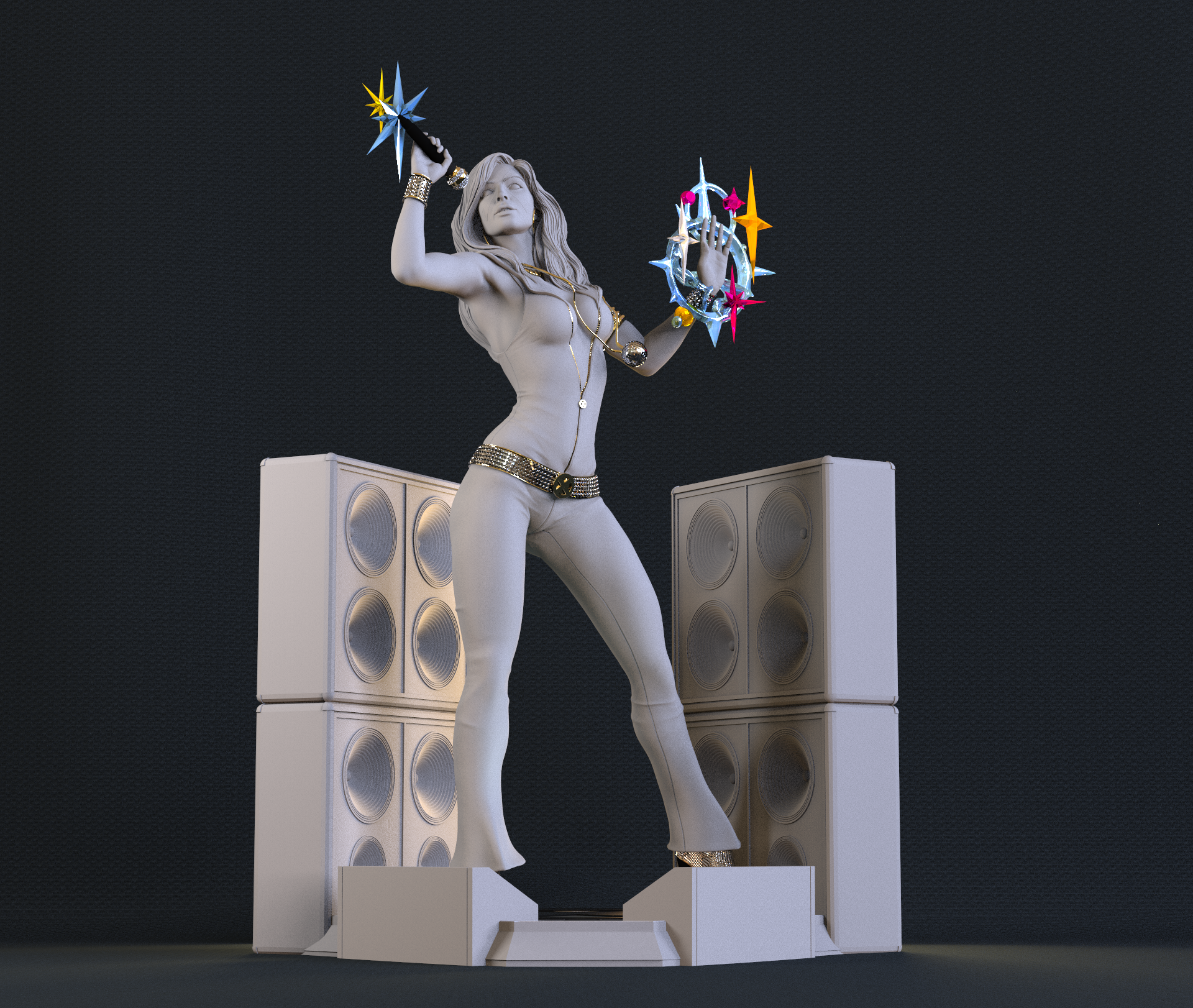 Escultura Digital de Dazzler