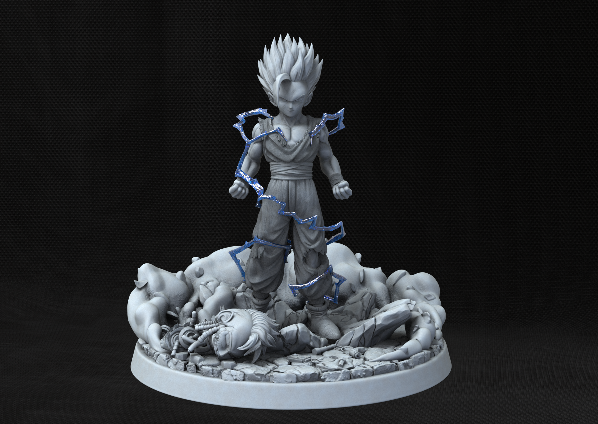 Escultura Digital de Gohan