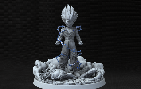 Escultura Digital de Gohan