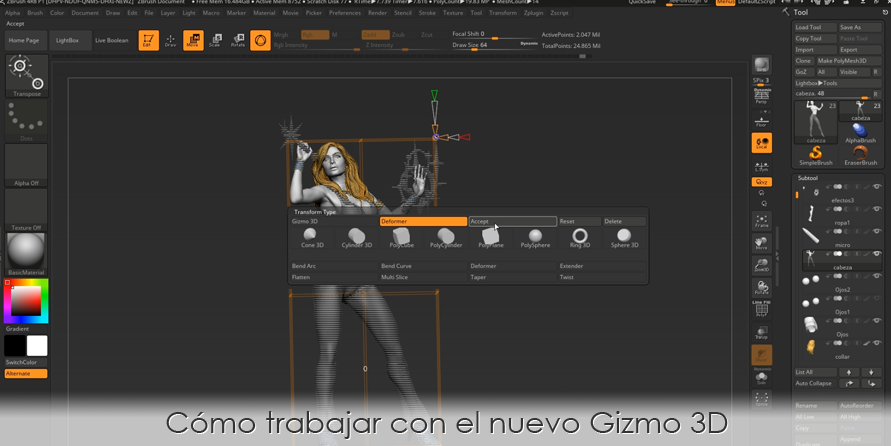 Cómo trabajar con el nuevo Gizmo 3D