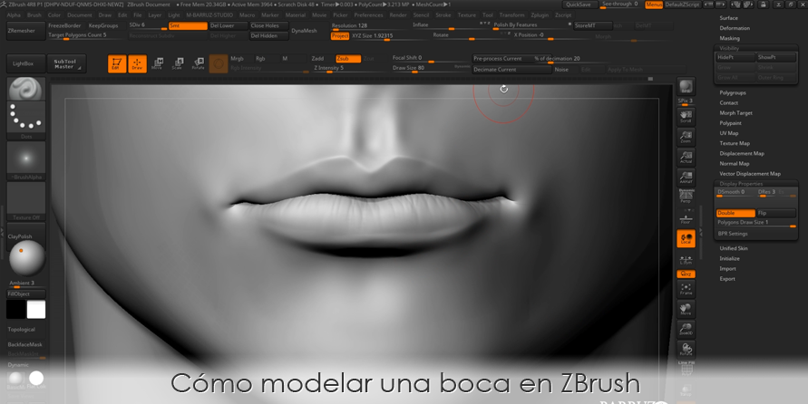 Cómo modelar una boca en ZBrush