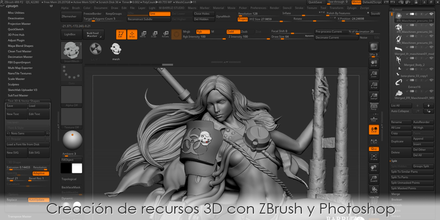 Creación de recursos 3D con ZBrush y Photoshop