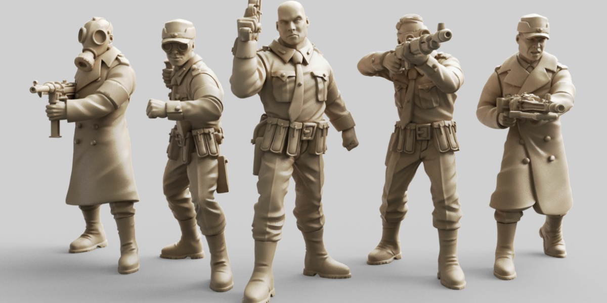 Miniaturas 3D de Hellboy personajes Nazis