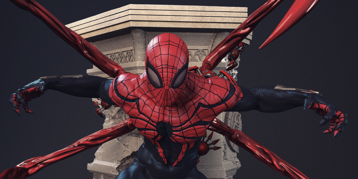 figura 3D de Superior Spider-Man 