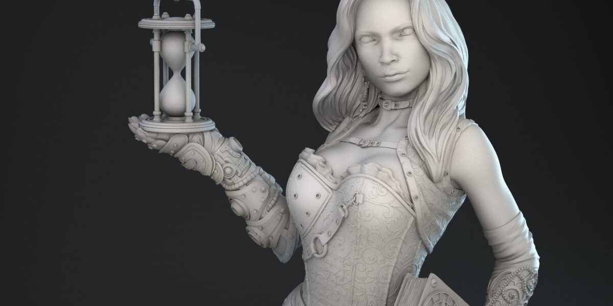 Steampunk lady miniatura