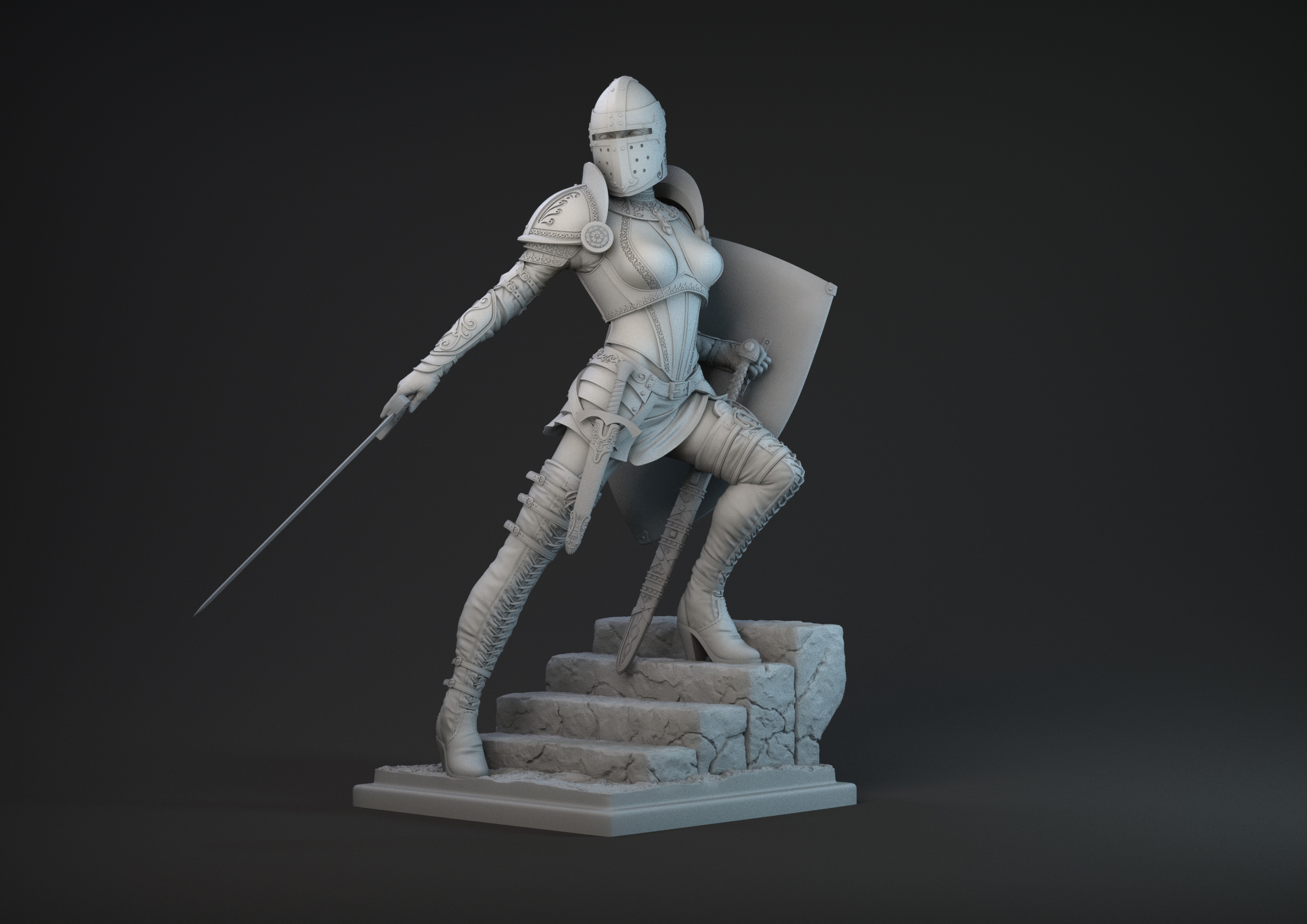 Figuras 3D Lady Knight