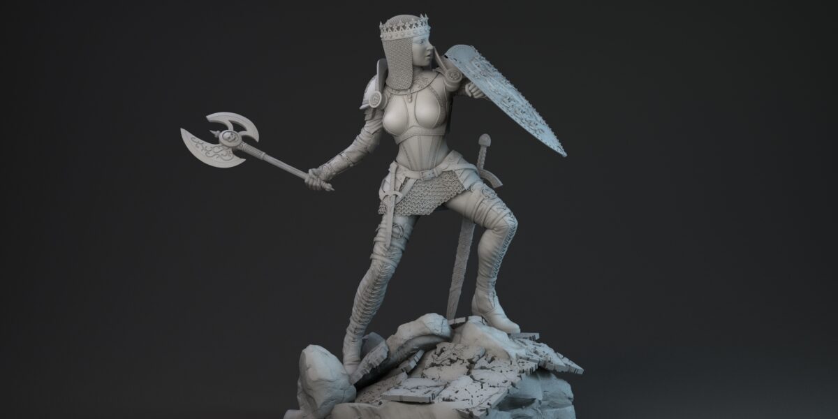 Figuras 3D Lady Knight