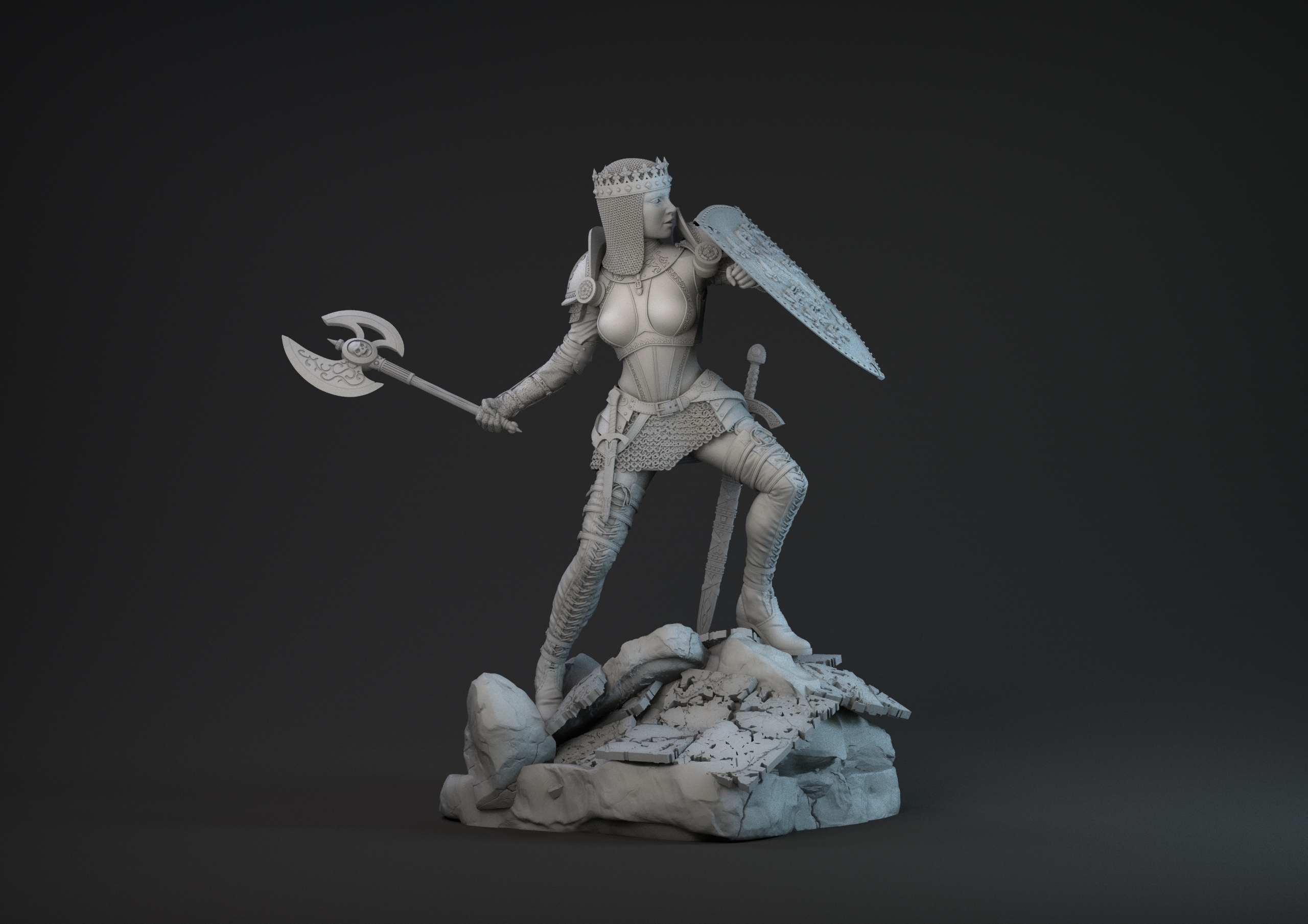 Figuras 3D Lady Knight