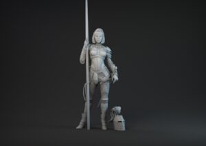 Figuras 3D Lady Knight