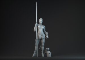 Figuras 3D Lady Knight