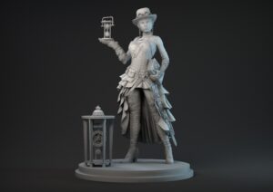 Steampunk lady miniatura