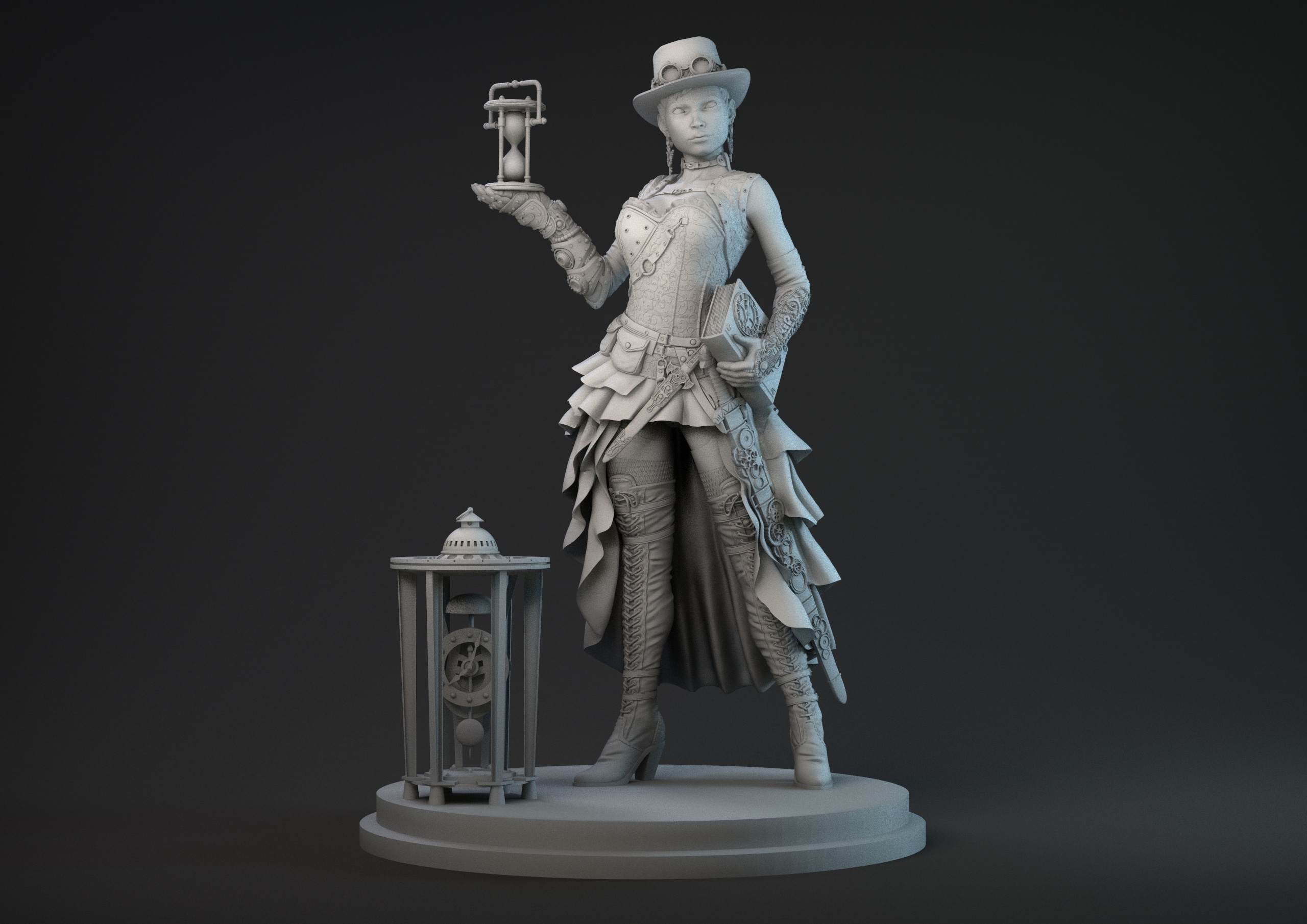 Steampunk lady miniatura