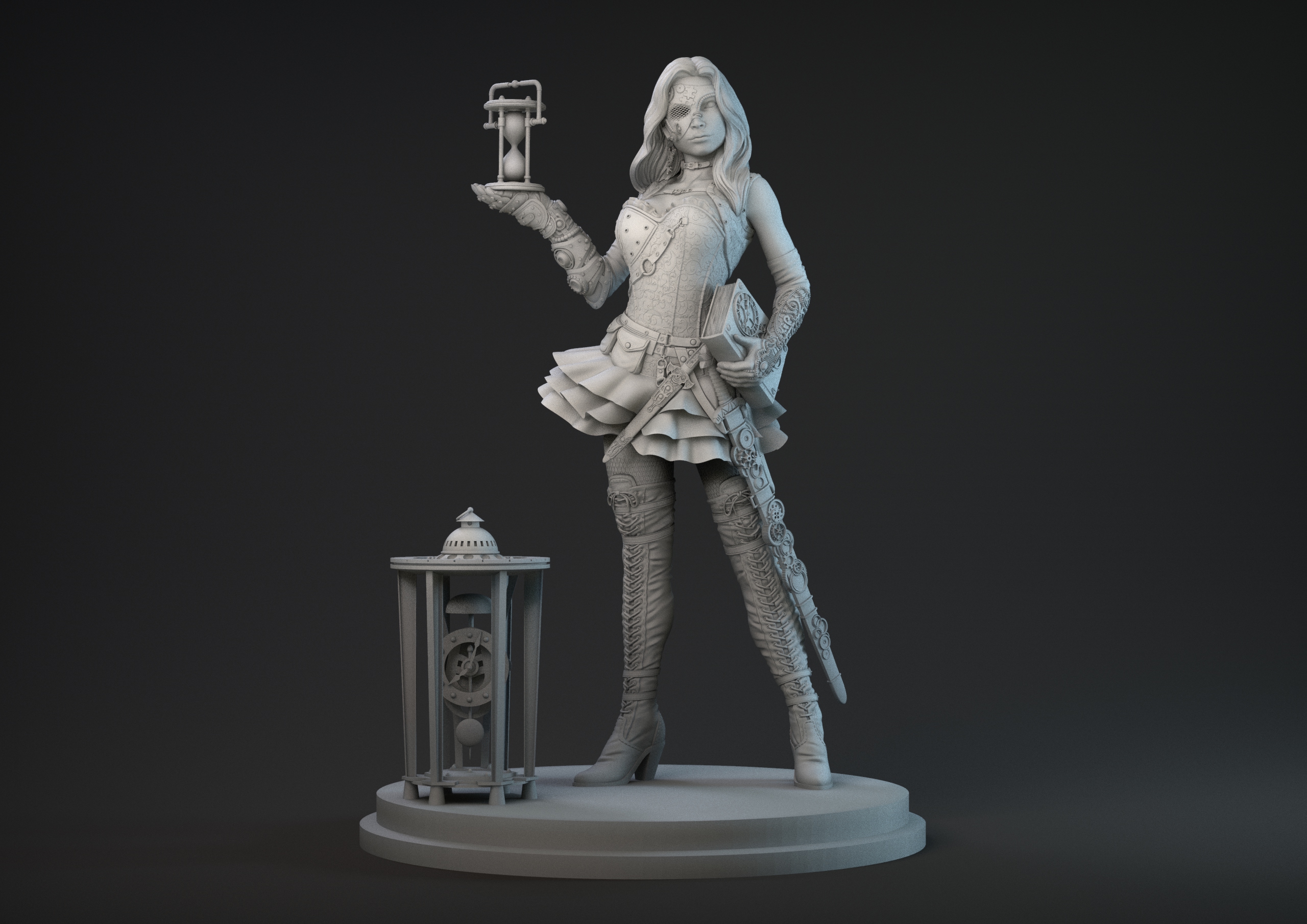 Steampunk lady miniatura