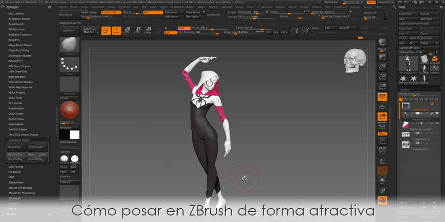 Cómo posar en ZBrush de forma atractiva