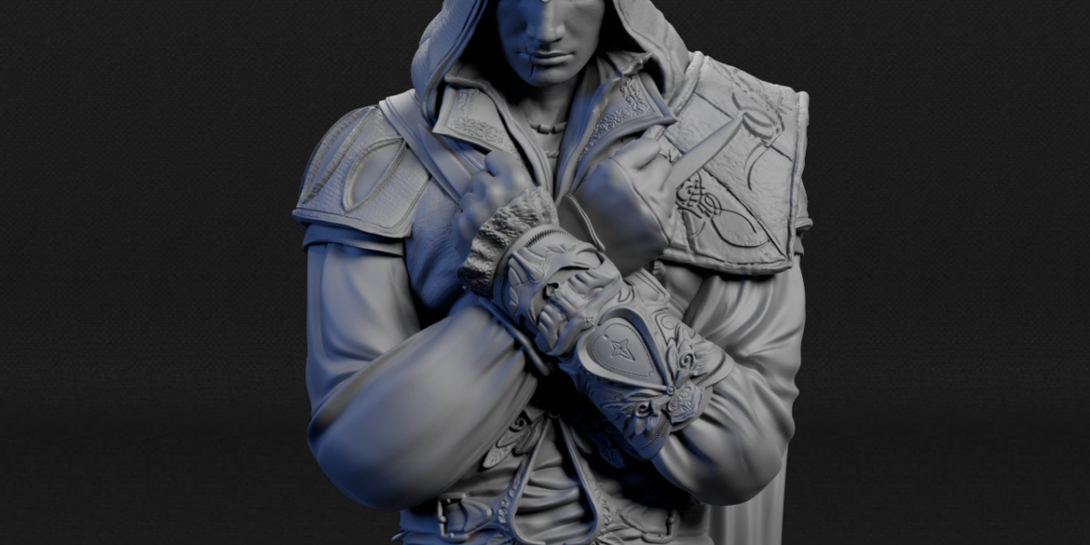 Modelado 3D de busto de Assassin’s Creed