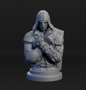 Modelado 3D de busto de Assassin’s Creed