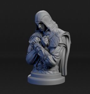 Modelado 3D de busto de Assassin’s Creed